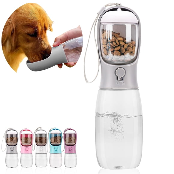 Botella de agua para perros AVELORA con recipiente de comida 300 ml/450 ml/550 ml