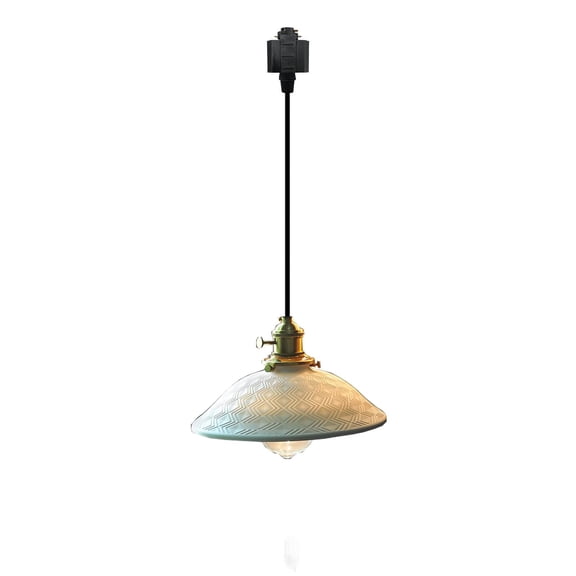 Kiven H-Type Track Lights, E26 Socket Base Brass Ceramic Pendant Light,1 Pack - A Style(Bulb Not Included)