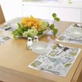 thumbnail image 4 of Ambesonne Popstar Party Place Mats Set of 4, Love Music Sketch, Standard Size, Khaki Pale Blue Brown, 4 of 6