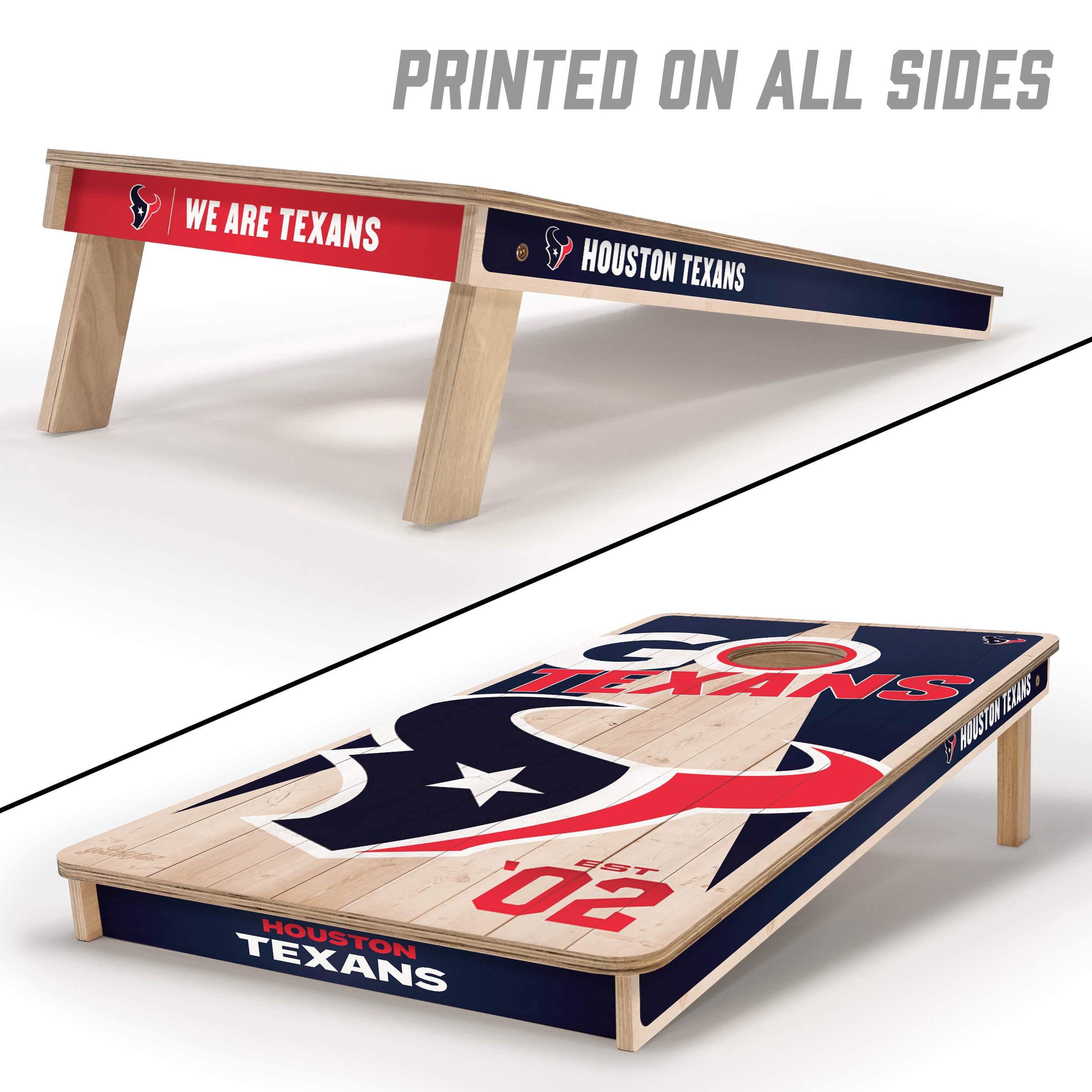 YouTheFan NFL Houston Texans 2' x 4' Cornhole Game No Bags