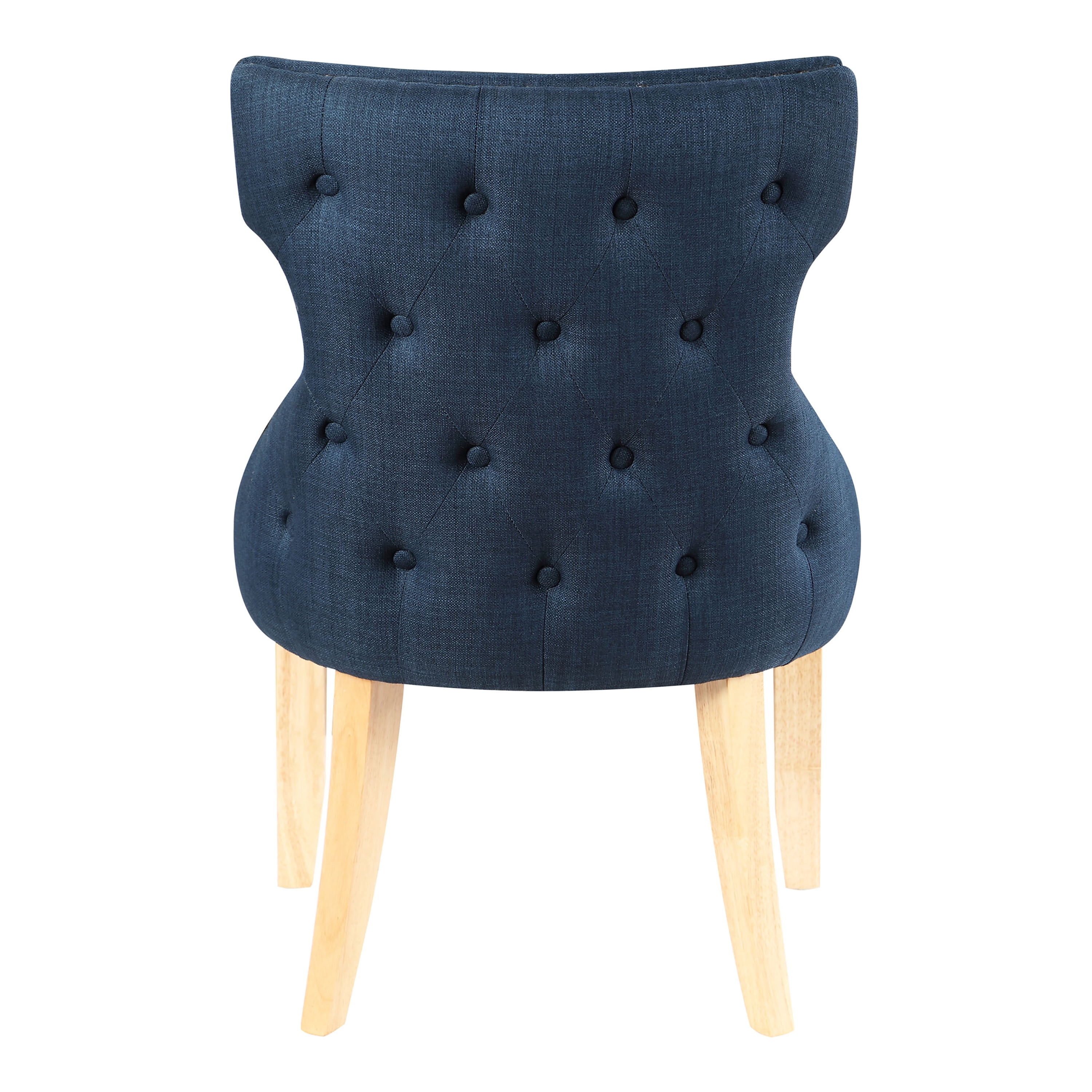 Furniture of America Taryn Upholstered Wood Dark Blue Side Chairs (Set of 2)