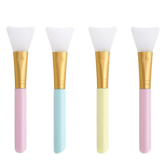 Fridja 4pcs Silicone Face Mask Brushes, Flexible Facial Mud Mask Applicator Brush, Hair