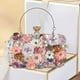thumbnail image 4 of Bolso de noche de lujo para mujer, cena, asa , con lentejuelas, florales Oro Zulema Cartera floral, 4 of 8