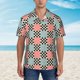 thumbnail image 2 of Balery Colorful Checkered Camisas hawaianas de manga corta para hombre, camisas playeras de corte holgado, camisas de vacaciones con botones,XX-Large, 2 of 7