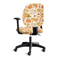 thumbnail image 4 of Psesaysky Thanksgiving Office Chair Covers in Pumpkin Maple Decoration , Set of 2 Stretchable Removable Slipcover for Gaming and Armchair, 4 of 8