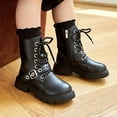 thumbnail image 5 of lnmuld Kids Boots Stylish Girls Ankle Boots with Soft Sole Durable Children Footwear Elegant British Design for Fall Winter Season Comfortable Young Ladies Shoes Size:11-11.5 Years, 5 of 7