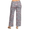 thumbnail image 4 of White Mark PS550-304-1XL Women Plus Size Paisley Printed Palazzo Pants - 1XL, 4 of 6