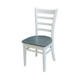 thumbnail image 5 of International Concepts 36" Round Solid Wood Gray Table With 2 Emily Chairs, 5 of 7