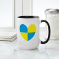 thumbnail image 4 of CafePress - I Stand With Ukraine Heart Mugs - 15 oz Ceramic Large White Novelty Mug, 4 of 4