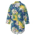 thumbnail image 7 of Renewold Hawaii Swimsuit Coverup for Women Beach Cover Up Button Down Shirt Long Sleeve Resort Wear for Beach Vacation Seaside Women's Swimwear, Hawaiian Plumeria Palm Leaf Monstera Print, S, 7 of 7