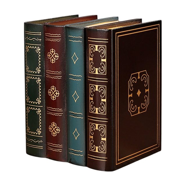 COM1950s Tool Box Organizer, Small Jewelry Box, Vintage Style Fake Book Props Simulation Book Jewelry Box Organizer Decorations Ornaments Office Book Models, Wall Jewelry Organizer