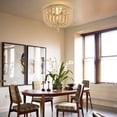 thumbnail image 4 of Bohemian Natural Wood Beaded Chandelier, 4 of 5