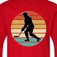 thumbnail image 4 of Inktastic Hockey Player Retro Sunset Long Sleeve Youth T-Shirt, 4 of 5