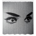 thumbnail image 3 of Ambesonne Eyelash Shower Curtain, Dramatic Woman Look, 69"Wx70"L, Grey Black, 3 of 3