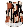 thumbnail image 2 of cotton linen tops for women Sleeveless Shirt Button V Neck Trendy T-Shirts Summer Lightweight Beach Vacation Outfits, 2 of 5
