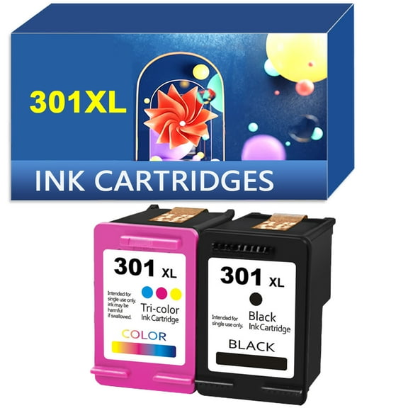 301XL 301 XL Ink Cartridges Black and Color Compatible with HP Officejet 4630 4636 Envy 4500 5530 Deskjet 1000 1050 1510 2050 2510 2540 3050 3060 series Printer,2-pack