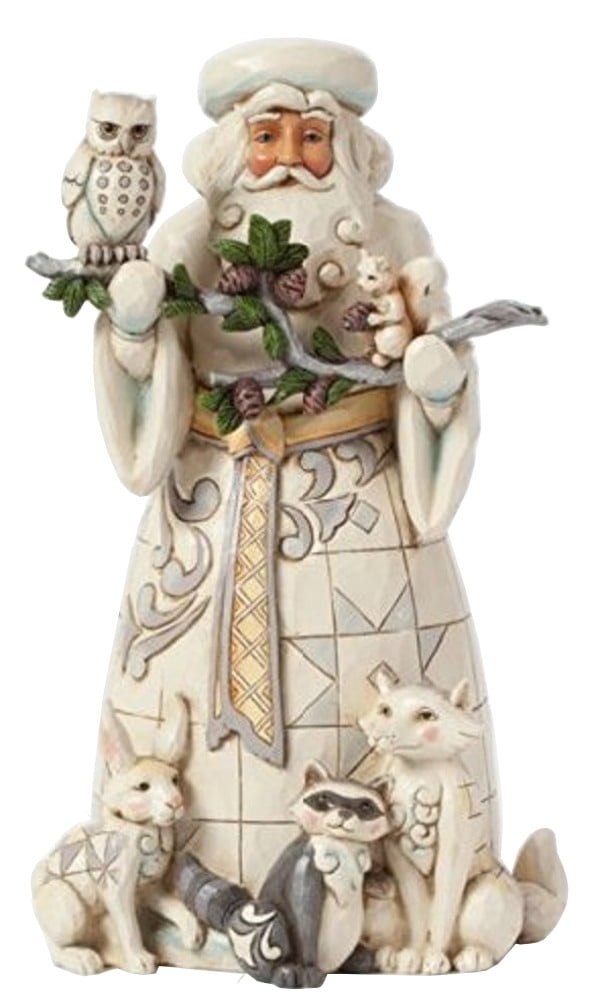 Jim Shore Christmas Heartwood Creek Woodland Santa with Animals Figurine, 9.75-Inch - Walmart