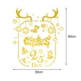 thumbnail image 6 of kiskick Christmas Window Stickers, Cute PVC Golden Glitter Snowman Elk Snowflake Decal DIY Decoration, Removable Wall Door Stickers, Christmas Party Decoration Holiday Supplies, 6 of 8