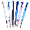 thumbnail image 1 of 6 PCS Multicolor Pen, 18 Colors, 0.5mm Multicolor Pen, Retractable Gel Ink Pens (6pcs),6 * Multicolor Pen,Mixed Color, 1 of 7