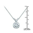 thumbnail image 3 of Platinum Round Bezel-set Solitaire Moissanite Pendant Necklace (1 1/4ct TGW, 7mm, O.White) 16 to 18-inch by Diamond Wish, 3 of 4