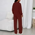 thumbnail image 4 of Busydd 2 Piece Sets for Women Casual Solid Color Loungewear Sets Fashion Warm Zipper Long Sleeve Tops and Sweatpants Travel Outfits for Women M, 4 of 4