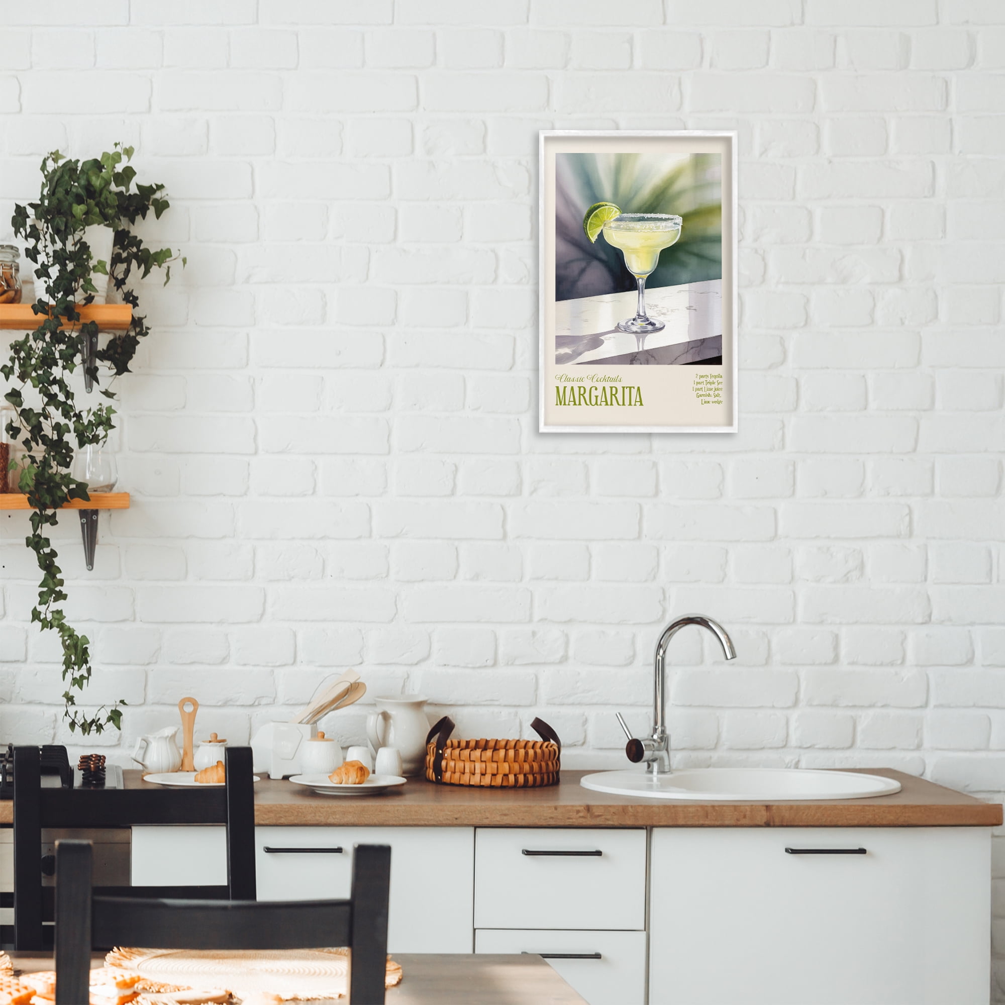 Stupell Industries Margarita on Marble White Framed Giclee Art, design by Andreas Magnusson