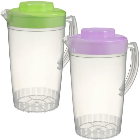 

2 Pcs Pitchers Pots Pitcher Jugs with Lids for Hot Cold Water Juice Beverage Tea Milk
