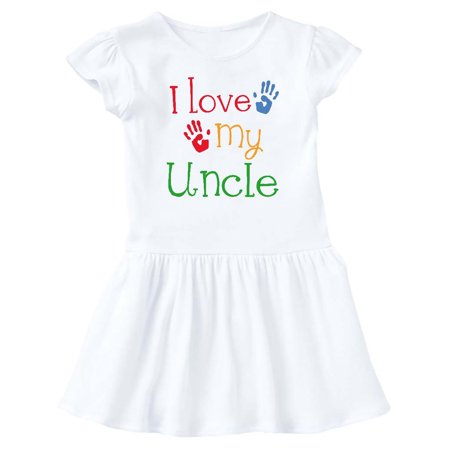 

Inktastic I Love My Uncle childs Gift Baby Girl Dress