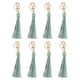 thumbnail image 1 of 8pcs Borlas de Cuero PU, Charm de Borla de 6" con Anillos de Llavero para Hacer Joyería (Verde Oscuro), 1 of 6