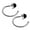 Black Onyx 3mm TW 20 Gauge, variant on Half Huggie Silver Hoop Earrings for Women Tiny Cartilage Birthstone Stud Piercing Earring Hypoallergenic Screw Back Dainty Cartilage Hoops Hematite 3mm TW 19 GA