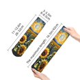 thumbnail image 2 of Bingfone Starry Sky Moon Sunflower Design Patterned Men's Women's Casual Cotton Socks, 2 of 5
