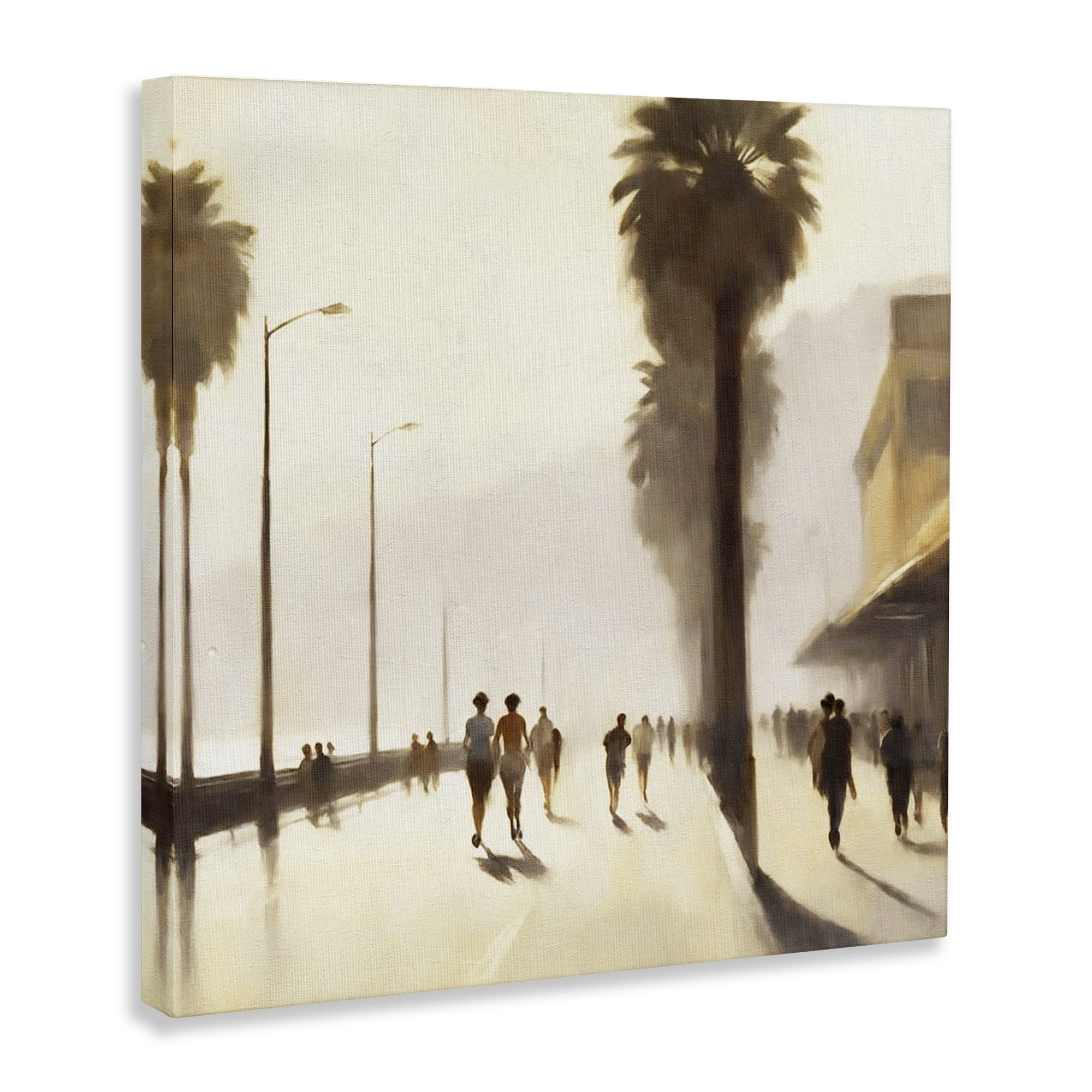 Stupell Industries Sunset Runners Tropical Landscape & Nature Painting Wrapped Canvas Art Print Wall Art, 36 x 36
