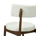 thumbnail image 4 of GDF Studio Modern Dining Chairs, Mid-Century Fabric with Solid Wood Legs for Kitchen Dining Room, Walnut+Beige, Set of 2, 4 of 8