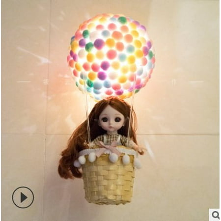 

WREA Hot Air Balloon Night Light Handmade Table Desk Lamp Decorative Light With Rattan Basket For Home Lighting Decoration