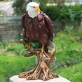 thumbnail image 3 of Adorno decorativo de águila Artesanía de poliresina Espantapájaros Arte Estatuilla de pájaro Escultura para jardín Patio Césped Hogar al aire Sunnimix  estatua del águila, 3 of 7