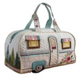 thumbnail image 2 of AURIGATE Vintage Camper RV Quilted Travel Duffle Bag, Soft Cloth Medium Capacity Weekend Overnight Carry On Bag for Camping Road Trip Home Storage, 2 of 8