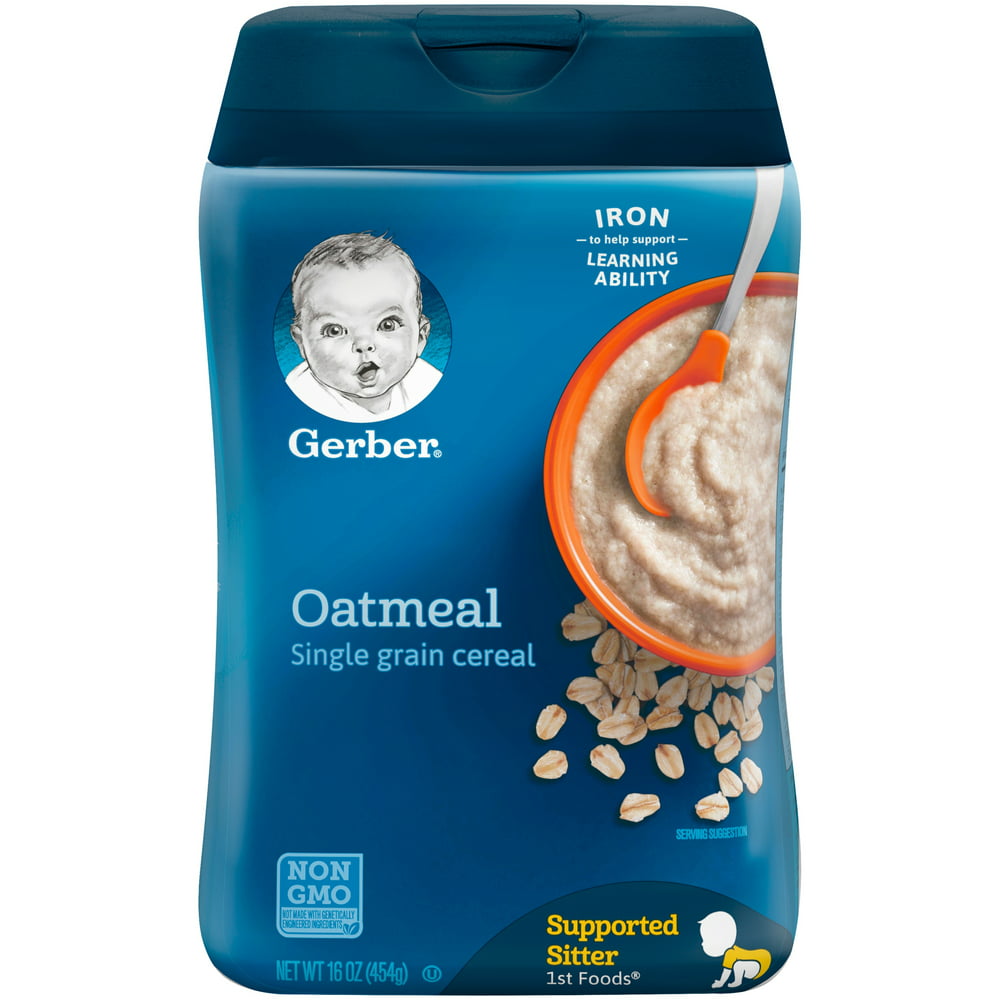 Gerber Stage 1, Oatmeal Baby Cereal, 16 oz Canister - Walmart.com