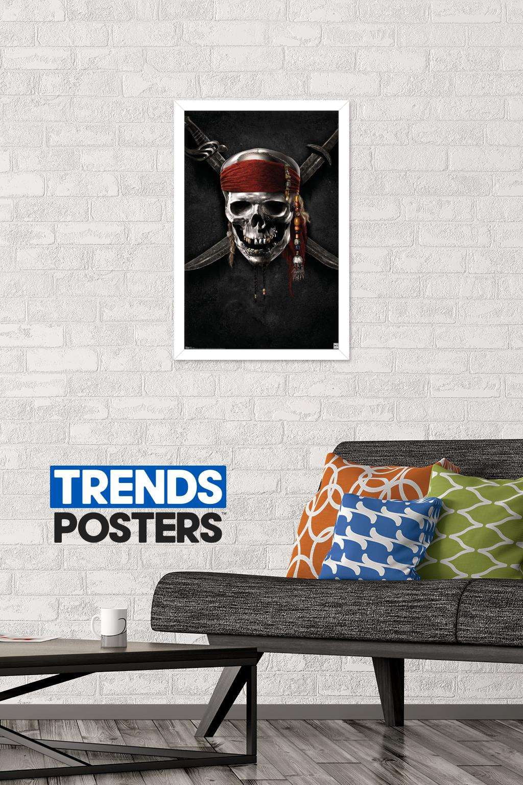 Disney Pirates of the Caribbean: On Stranger Tides - Teaser One Sheet Wall Poster, 14.725" x 22.375", Framed