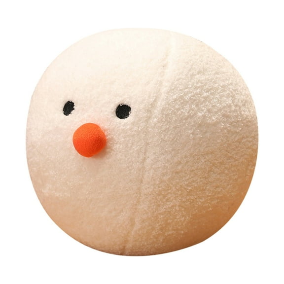 Hwkond Couch Pillows Cute Snowball Bun Pillow Toy Little Snowman Doll Children's Soothing Cloth Doll Girl Birthday Gift,WhiteS