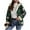 Green, variant on Nokdvo Womens Winter Jacket Flannel Fleece Lined Plaid Shacket Casual Long Sleeve Full Zip Sherpa Hooded Jacket Winter Warm Cozy Coat with Pockets Hot Pink L