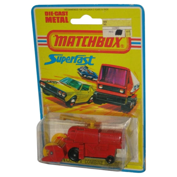 Matchbox Superfast (1975) Lesney Red Combine Harvester Toy No. 51
