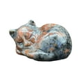 thumbnail image 2 of Lssam Collector Cat Figurine a Fine Crystal Sculpture Utilizing Opal Opalite and Moonstone in a Lifelike Hand-Carved Sleeping Glass Cat Form, 2 of 9