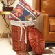 thumbnail image 3 of Cesto de ratán elegante para la colada con tapa para el hogar, tejido decorativo, soporte para ropa tejida, 3 of 5