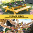 thumbnail image 6 of Spring Flowers Table Cloths for 3 Foot Rectangle Tables, Boho Botanical Budding Garden Florals Patio Waterproof Elastic Fitted Tablecloths, Washable Rectangular Table Cover for Camping, 6 of 8