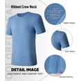 thumbnail image 3 of EA'S SECRET Men's Undershirts Bamboo Moisture-Wicking Crewneck T Shirts, Slim Fit Stretch Soft Tees for Men, 3 or 6 Pack(Heather Blue/Heather Gray/Heather Red,2XL), 3 of 7