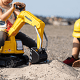 thumbnail image 3 of Komatsu Digger Excavator Toy with Fully Articulated Arm & Bucket, Storage & Helmet, Construction Vehicle for Kids Ages +3 FA146, 3 of 6