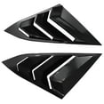 thumbnail image 4 of Ikon Motorsports Compatible with 16-21 Honda Civic Sedan Rear Side Window Louver Sun Rain Shade Gloss Black, 4 of 8