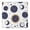 White-200, variant on Fitted Tablecloth Gothic Cosmic Lunar Night Starry Art Style, Waterproof Vinyl with Elastic Edge, Backed for Indoor and Patio