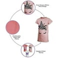 thumbnail image 4 of MISS POPULAR Girls 3-Pack Super Soft Short Sleeve T-Shirts Unicorn Butterfly Glitter Print Cute Design| Sizes 7-16 (Combo C, 14/16), 4 of 4