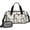 Pug and Footprints-1, variant on Women Men Gym Bag,Pitbull Dog and Footprint Small Duffle Bag Spend the Night Bags for Women with Shoes Compartment Washbag,Detachable Shoulder Strap,19.7x8.3x11 Inches